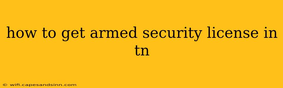 how to get armed security license in tn