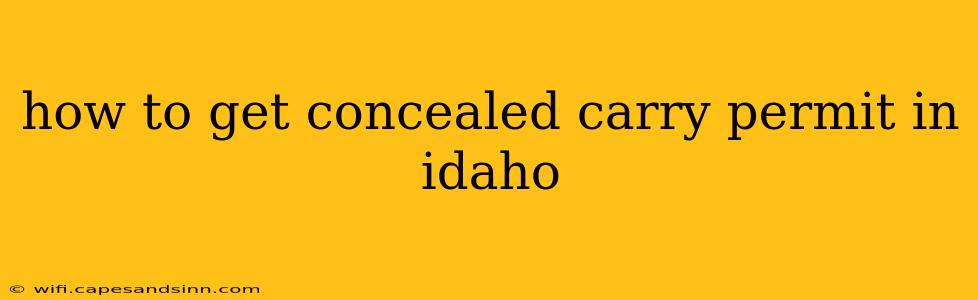 how to get concealed carry permit in idaho