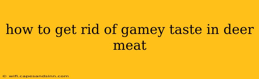 how to get rid of gamey taste in deer meat