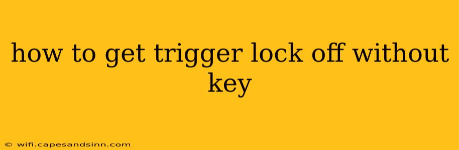 how to get trigger lock off without key