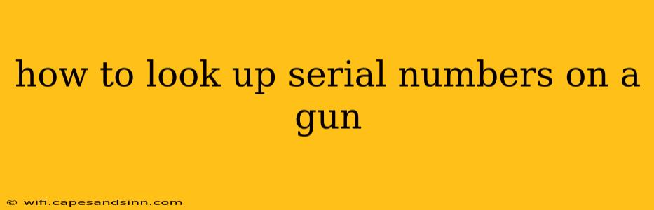 how to look up serial numbers on a gun