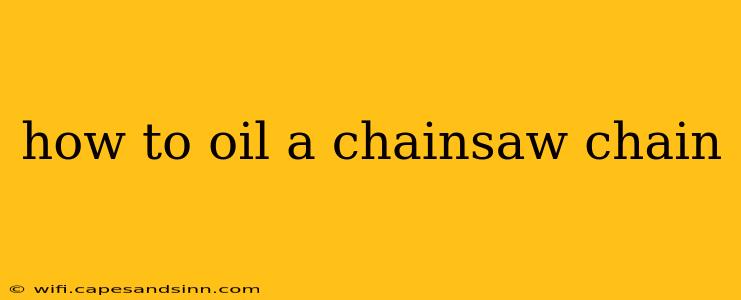 how to oil a chainsaw chain