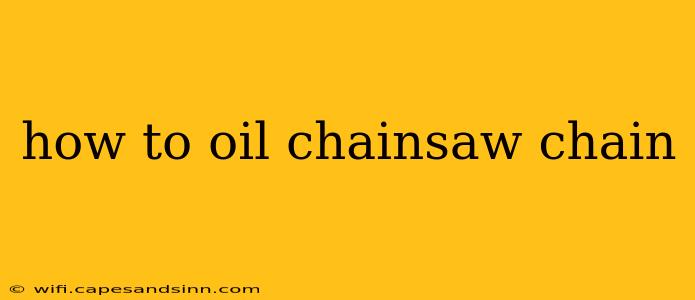 how to oil chainsaw chain