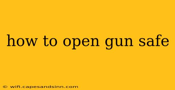 how to open gun safe