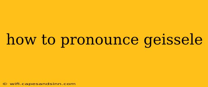 how to pronounce geissele