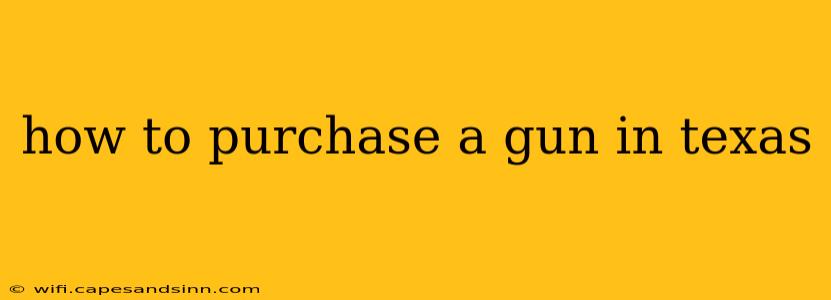 how to purchase a gun in texas