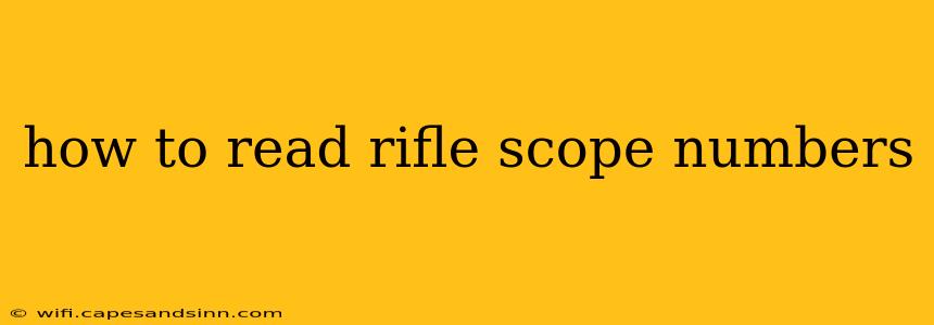 how to read rifle scope numbers