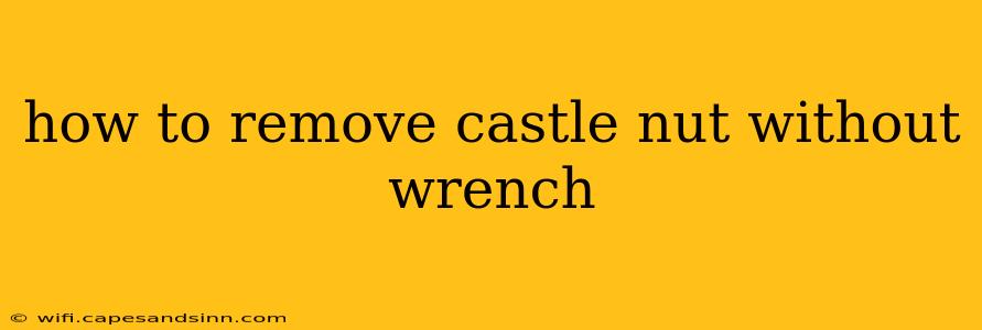 how to remove castle nut without wrench