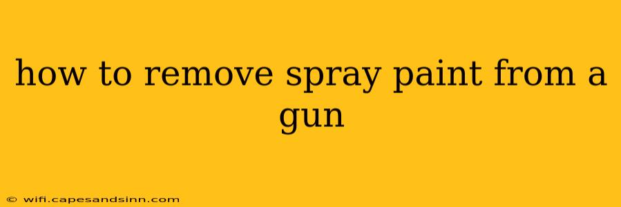 how to remove spray paint from a gun