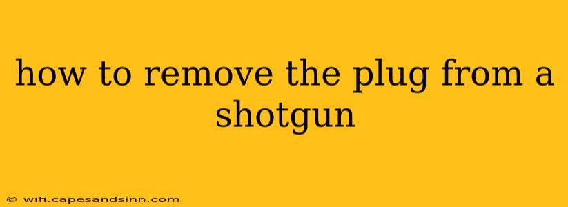 how to remove the plug from a shotgun