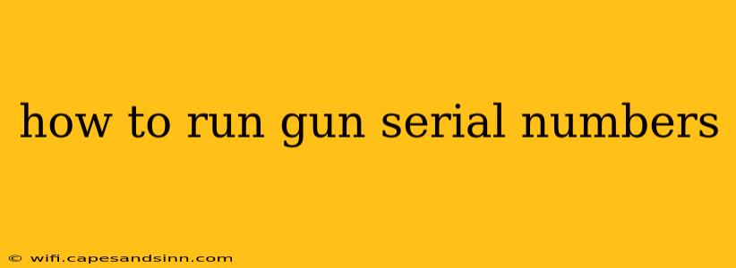 how to run gun serial numbers