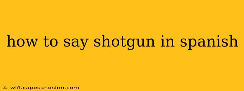 how to say shotgun in spanish