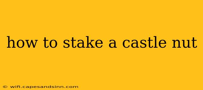 how to stake a castle nut