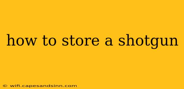 how to store a shotgun