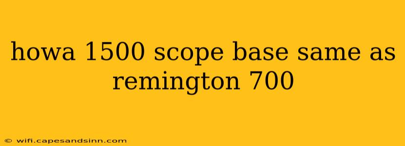 howa 1500 scope base same as remington 700