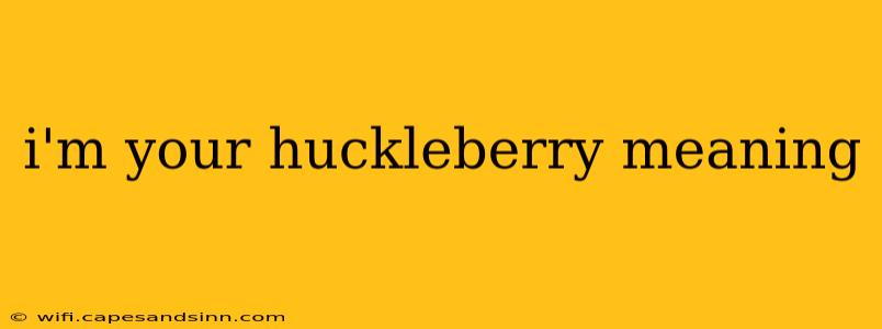 i'm your huckleberry meaning