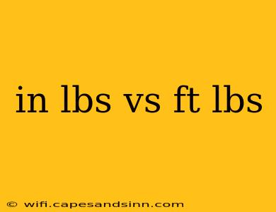 in lbs vs ft lbs