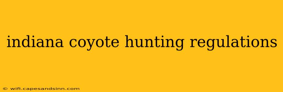 indiana coyote hunting regulations