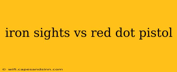 iron sights vs red dot pistol