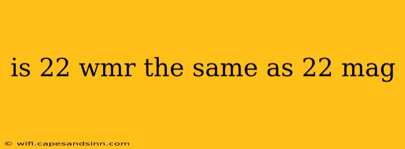 is 22 wmr the same as 22 mag