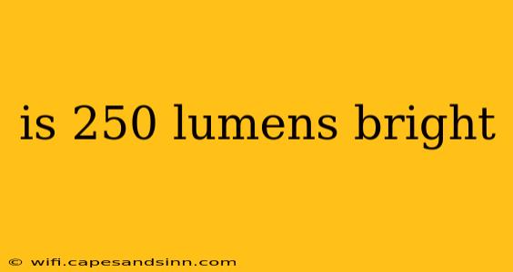 is 250 lumens bright