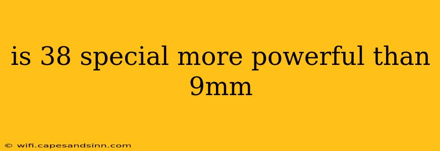 is 38 special more powerful than 9mm