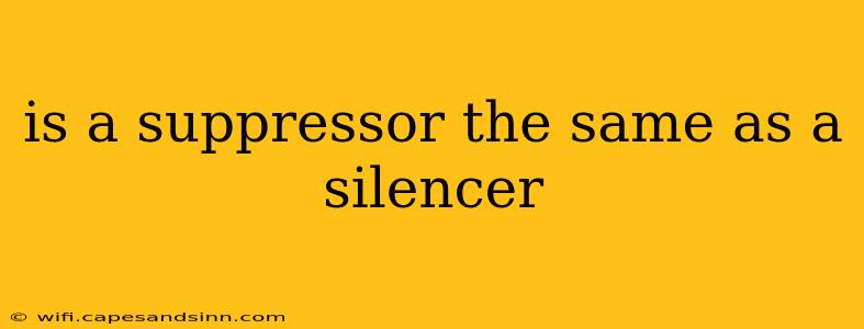 is a suppressor the same as a silencer