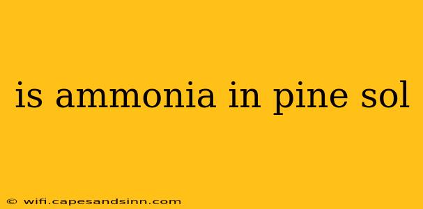 is ammonia in pine sol