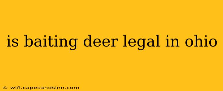 is baiting deer legal in ohio