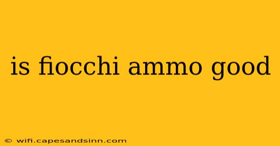 is fiocchi ammo good