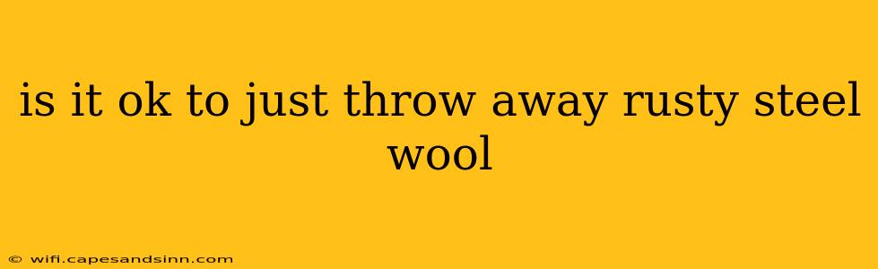 is it ok to just throw away rusty steel wool