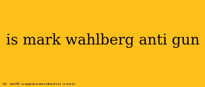 is mark wahlberg anti gun