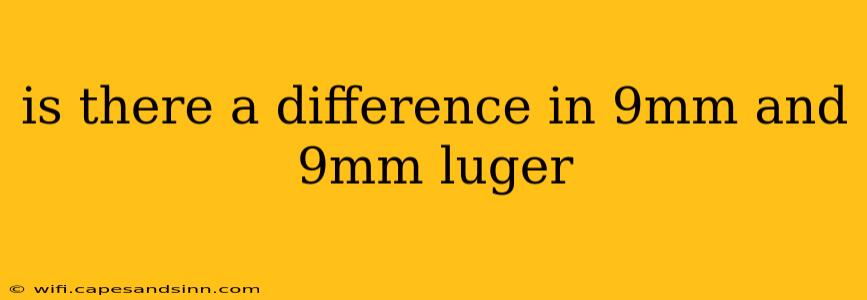 is there a difference in 9mm and 9mm luger