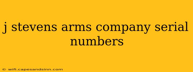 j stevens arms company serial numbers