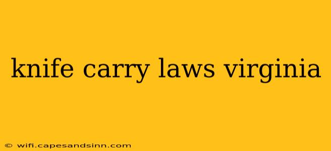 knife carry laws virginia