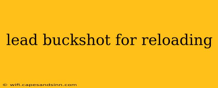 lead buckshot for reloading