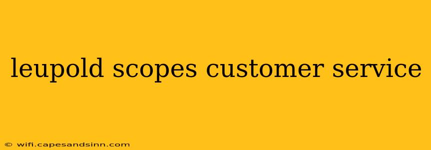 leupold scopes customer service