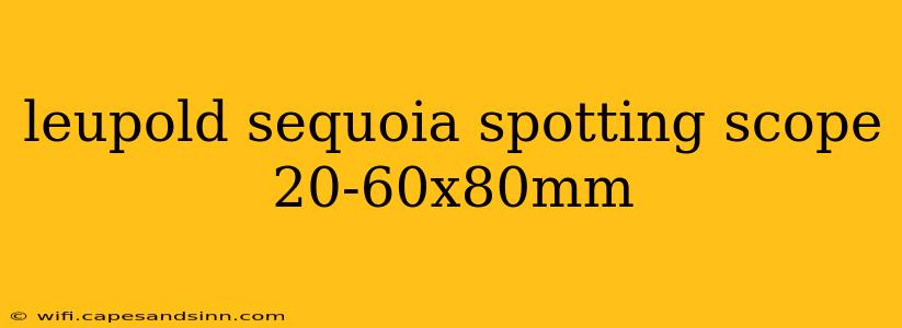 leupold sequoia spotting scope 20-60x80mm