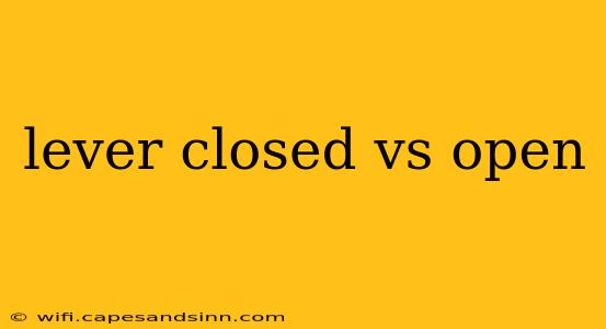 lever closed vs open