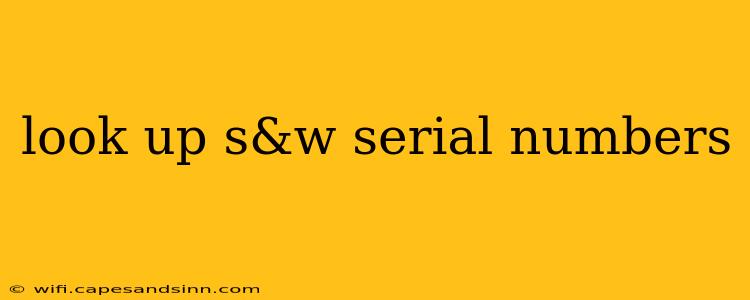 look up s&w serial numbers