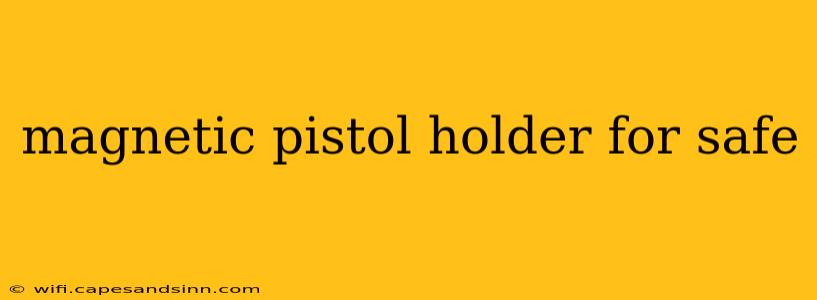 magnetic pistol holder for safe