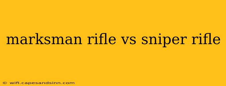 marksman rifle vs sniper rifle