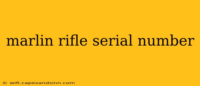 marlin rifle serial number