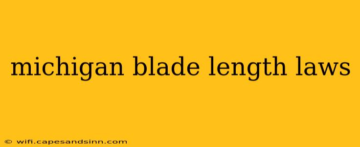 michigan blade length laws