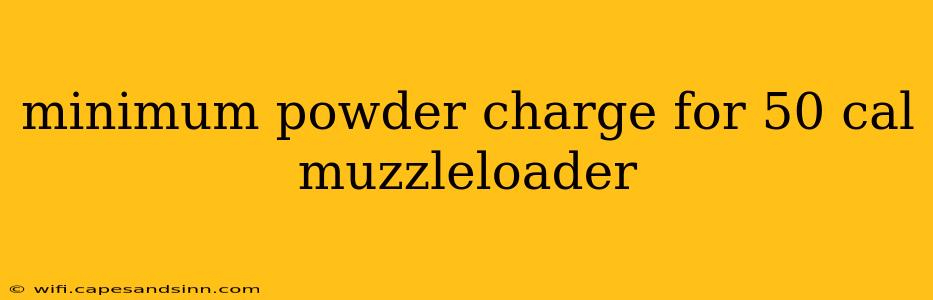 minimum powder charge for 50 cal muzzleloader