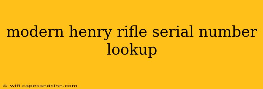 modern henry rifle serial number lookup