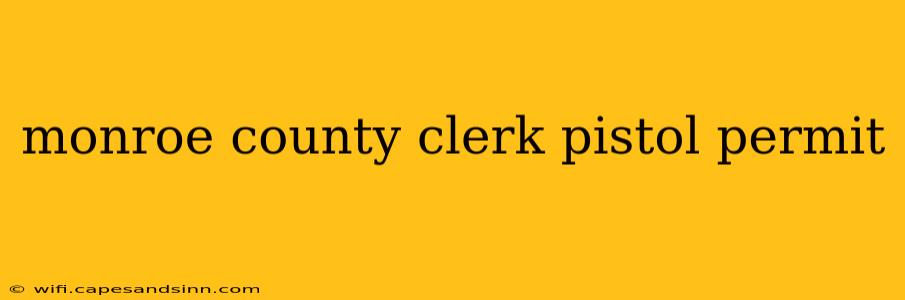 monroe county clerk pistol permit