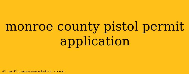 monroe county pistol permit application