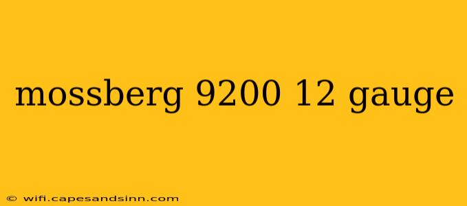 mossberg 9200 12 gauge