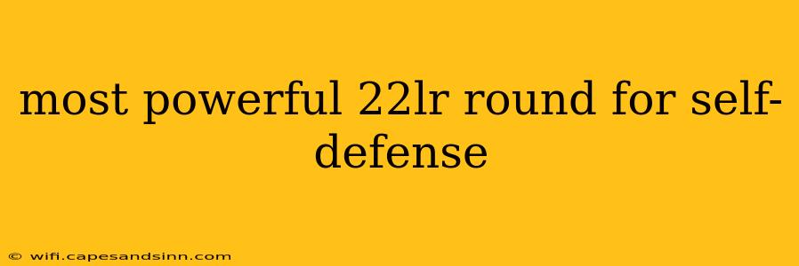 most powerful 22lr round for self-defense